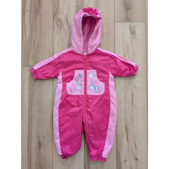 Vintage SEARS Baby Pink Lined Windbreaker Suit - Picture 1 of 6